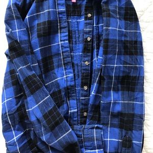 Black and Royal Blue Flannel